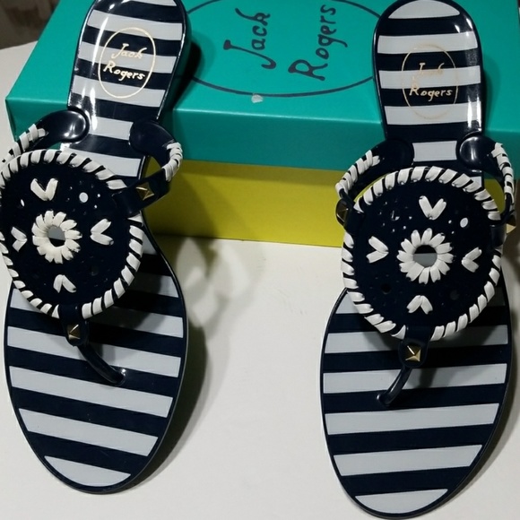 Jack Rogers Shoes - Striped Slippers Jack Rogers Shoes - Striped Slippers
